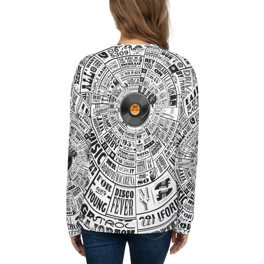 Women's Music Type Wheel All Over Sweater
