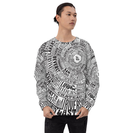Los Angeles Type Wheel All Over Sweater