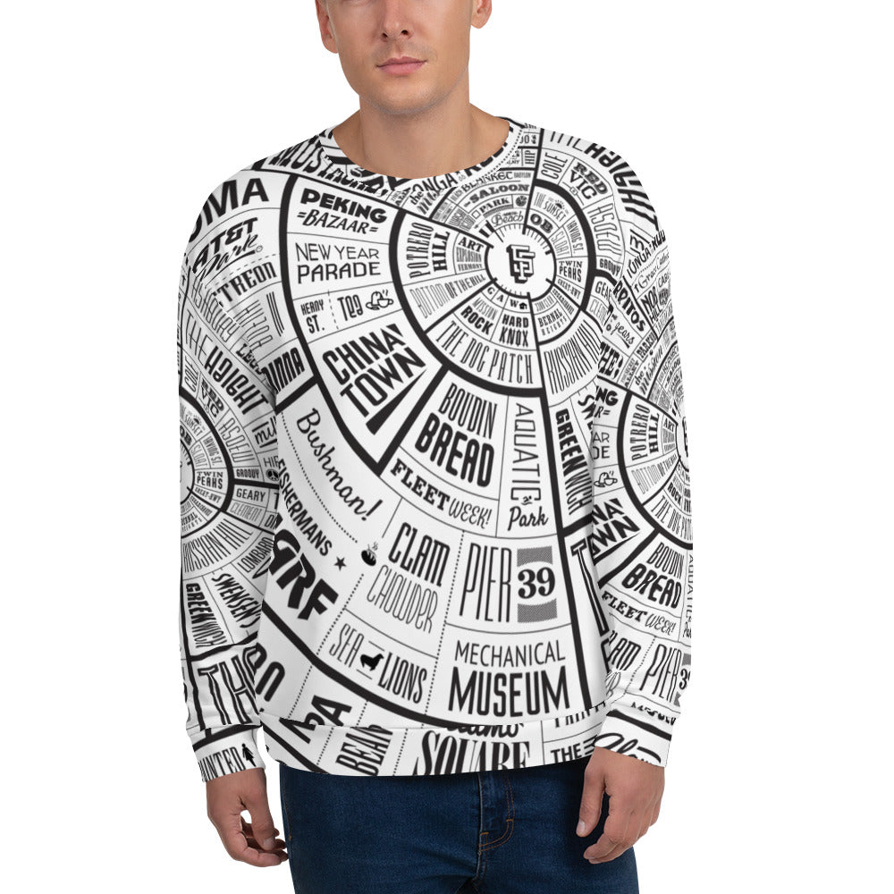 San Francisco Type Wheel All Over Sweater
