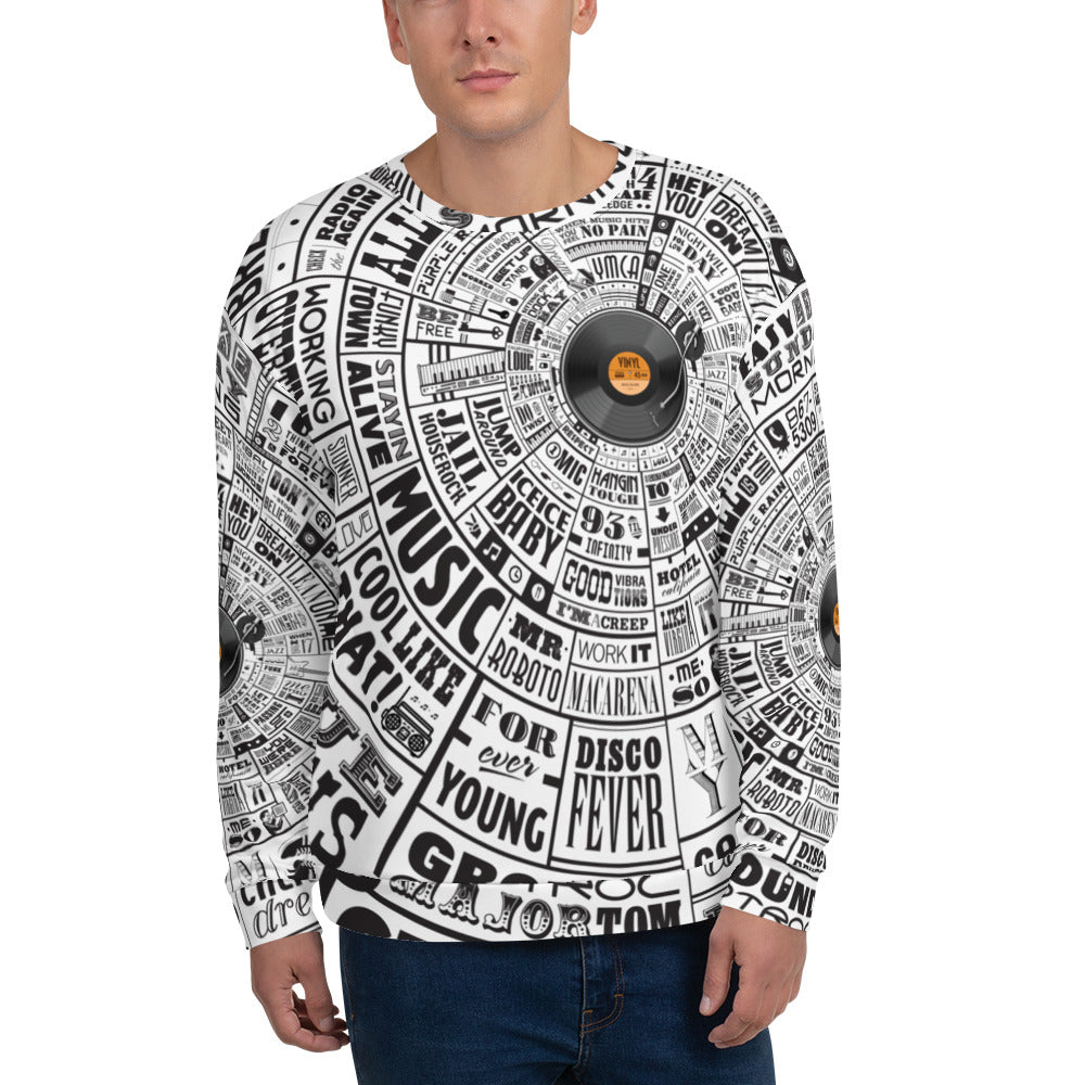 Music Type Wheel All Over Sweater