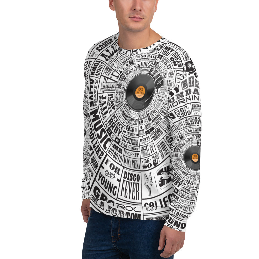 Music Type Wheel All Over Sweater