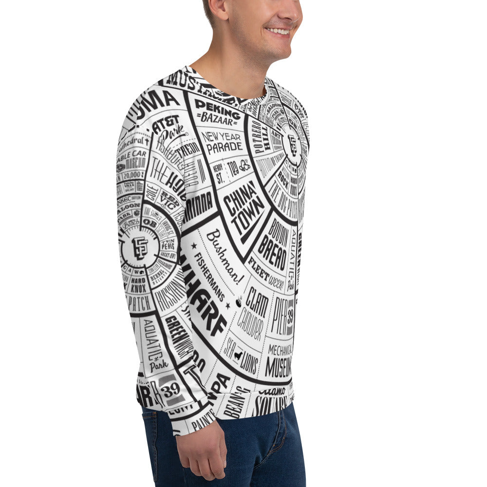 San Francisco Type Wheel All Over Sweater