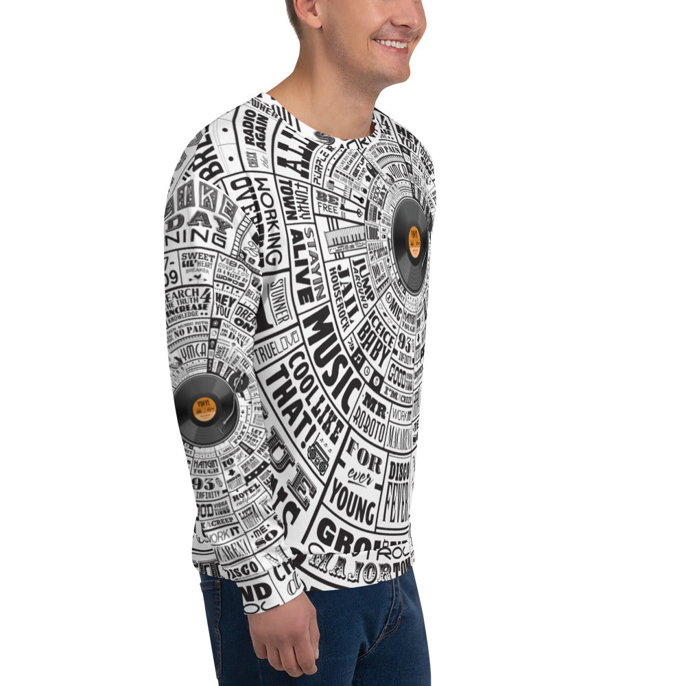 Music Type Wheel All Over Sweater