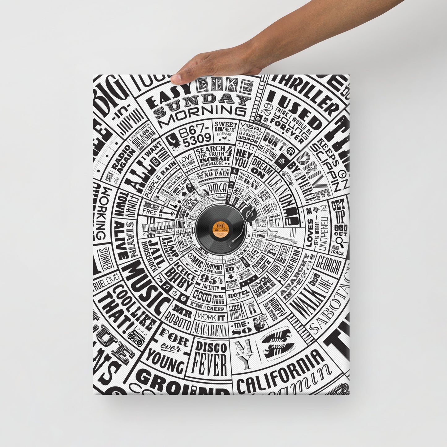 Music Type Wheel - Canvas