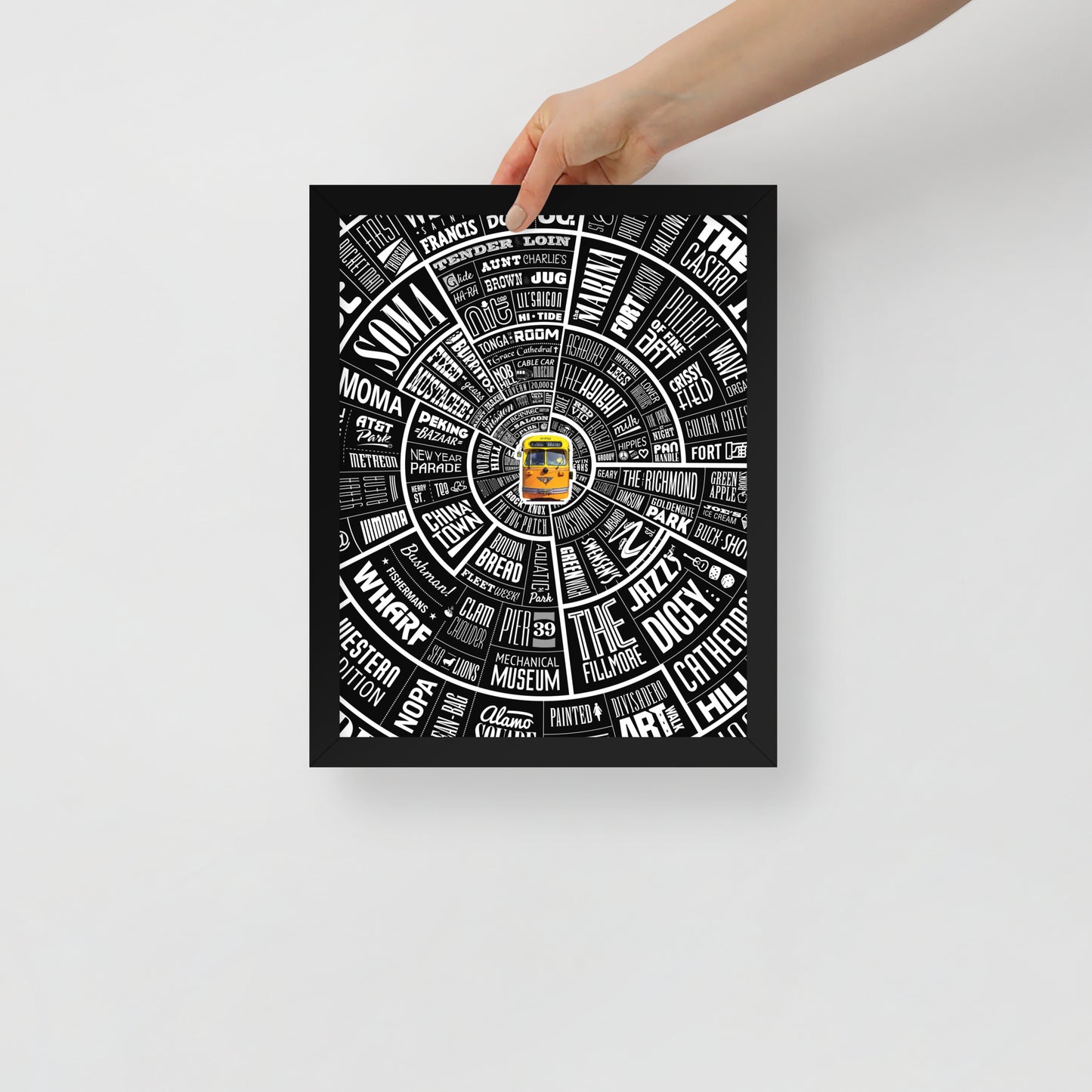 San Francisco Type Wheel - Framed poster