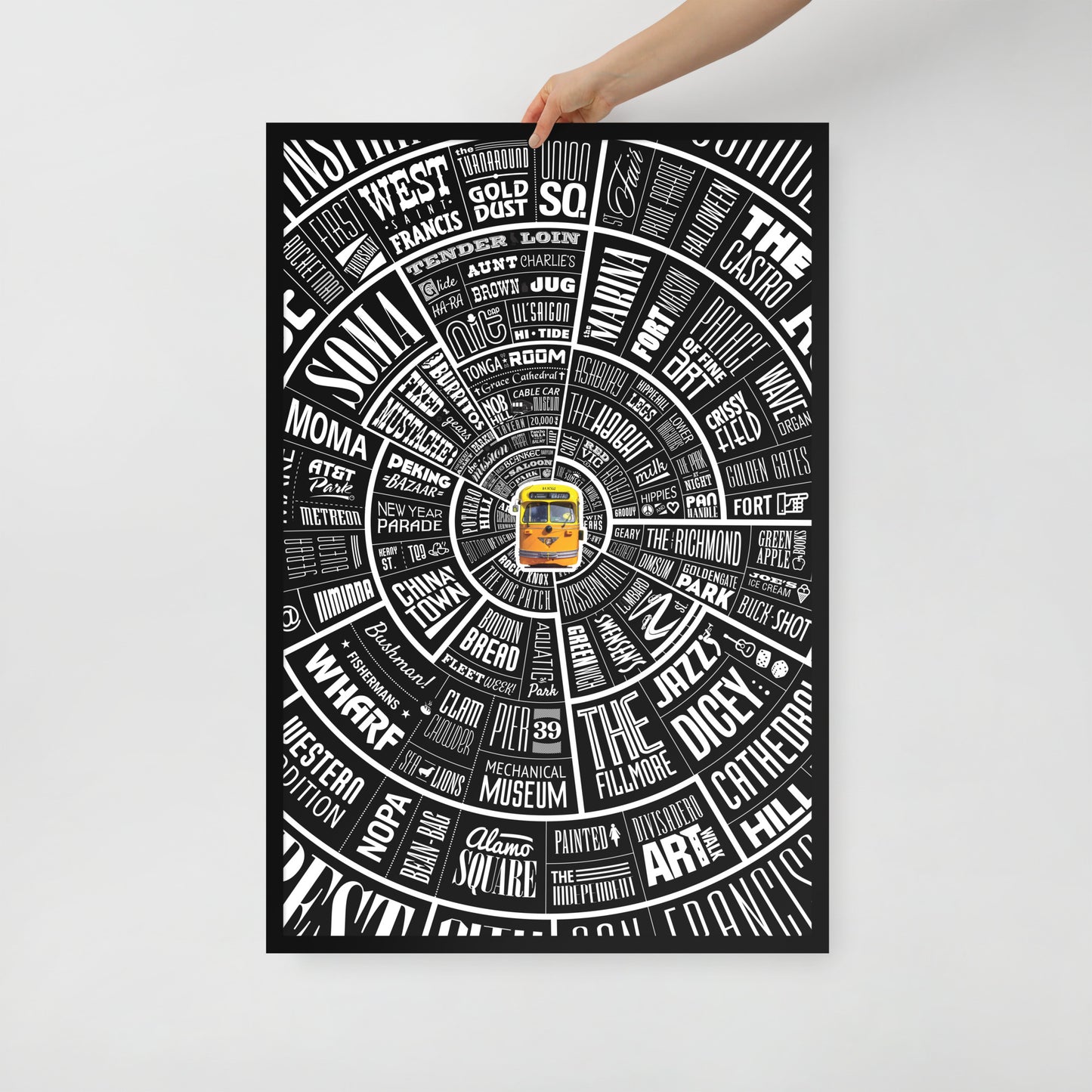 San Francisco Type Wheel - Framed poster