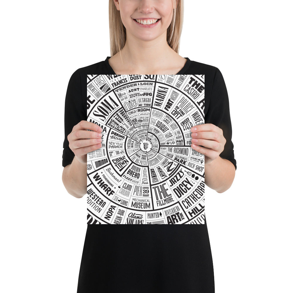 San Francisco Type Wheel Poster