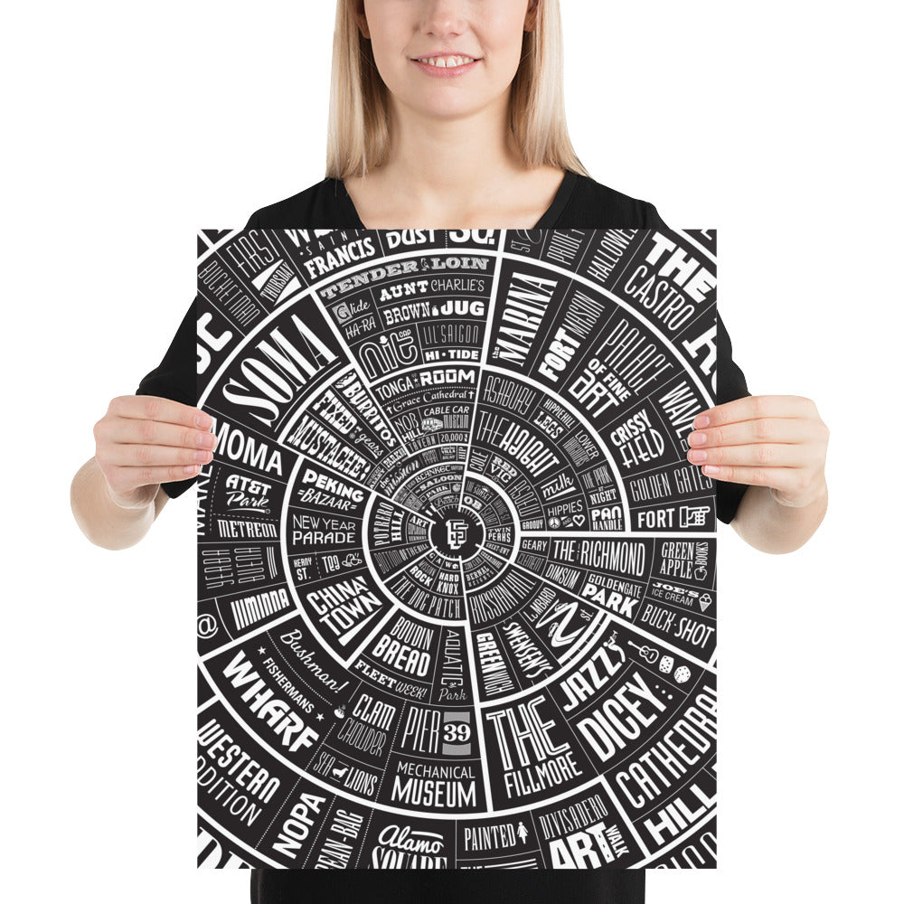 San Francisco Type Wheel Poster