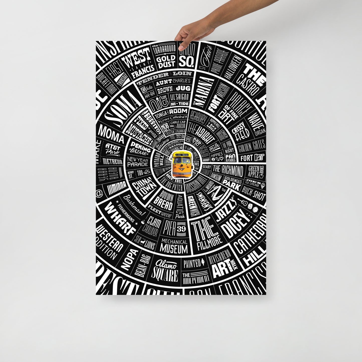 San Francisco Type Wheel Poster