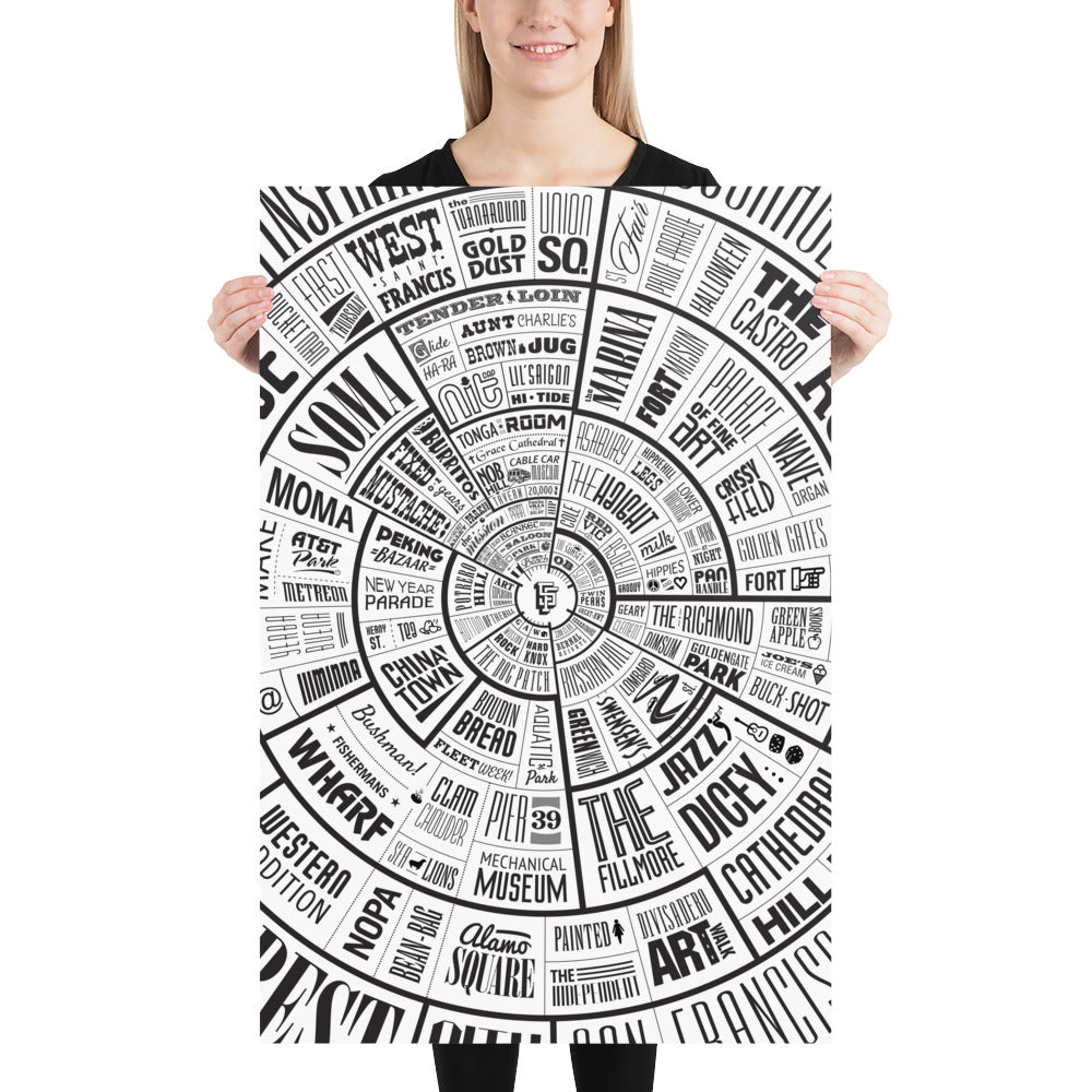 San Francisco Type Wheel Poster