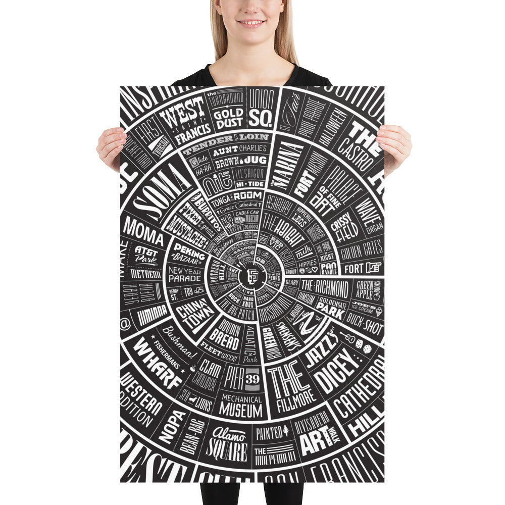San Francisco Type Wheel Poster