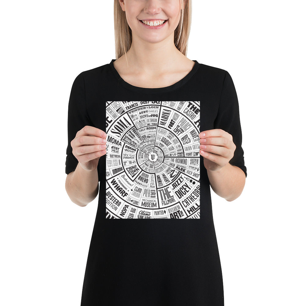 San Francisco Type Wheel Poster
