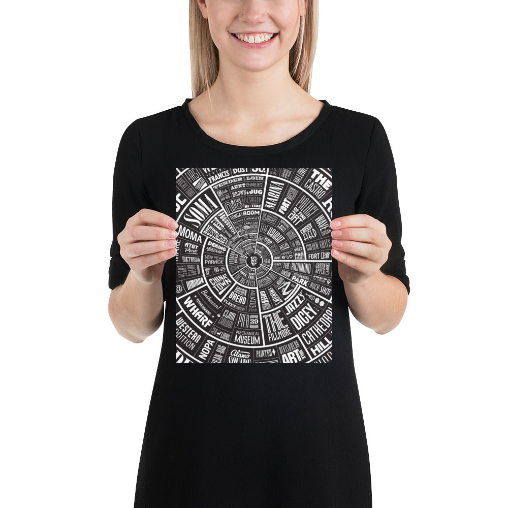 San Francisco Type Wheel Poster