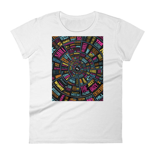 Women's short sleeve t-shirt - SF type wheel design