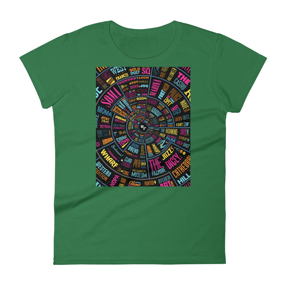 Women's short sleeve t-shirt - SF type wheel design