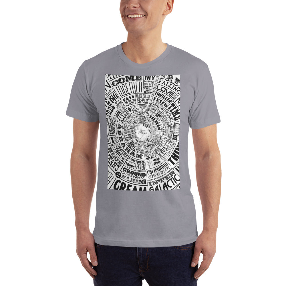 Musical Type wheel Design - Men's T-Shirt