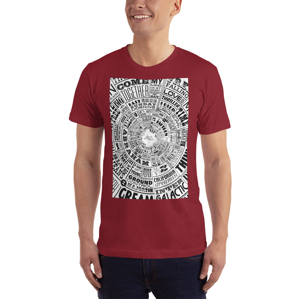 Musical Type wheel Design - Men's T-Shirt