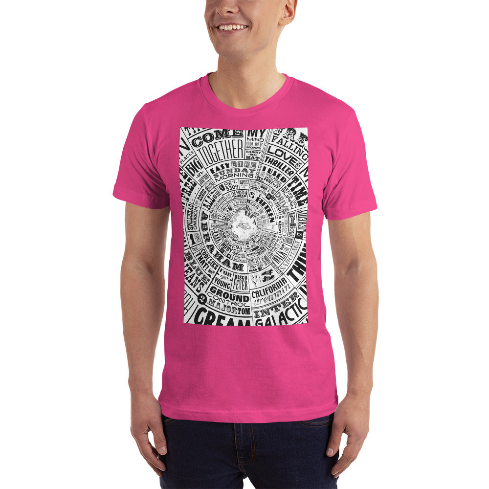 Musical Type wheel Design - Men's T-Shirt