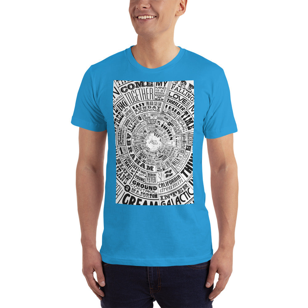 Musical Type wheel Design - Men's T-Shirt