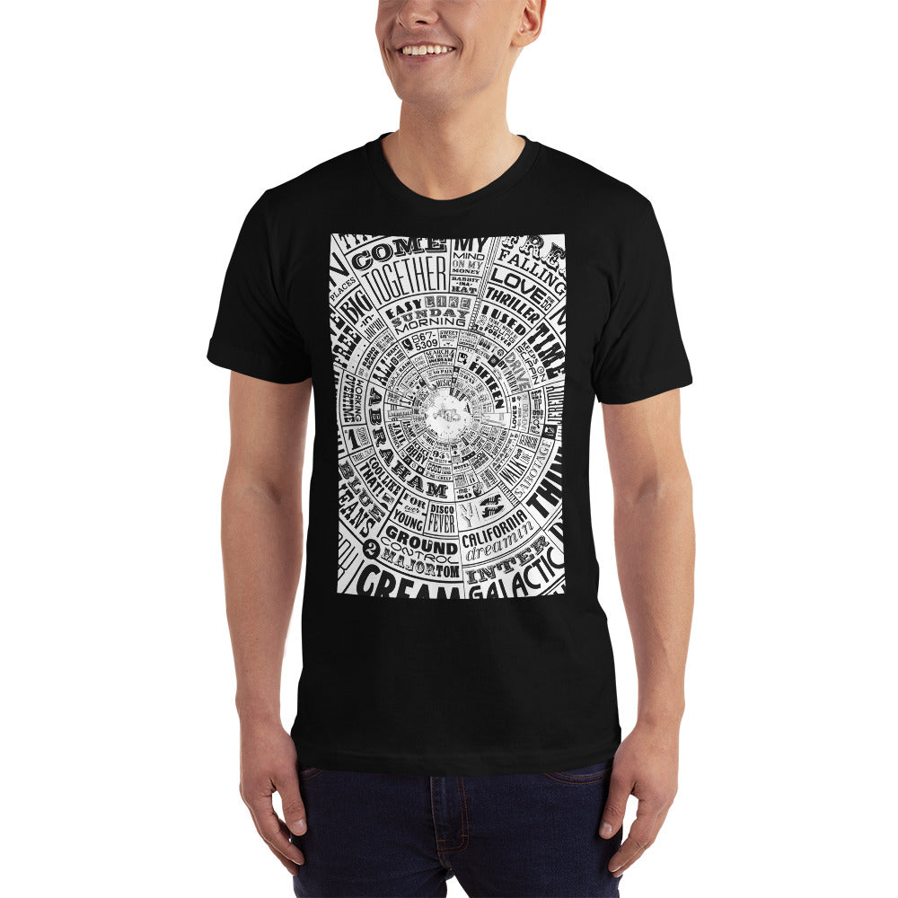 Musical Type wheel Design - Men's T-Shirt