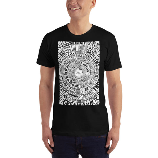 Musical Type wheel Design - Men's T-Shirt