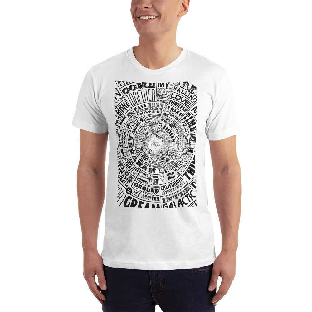 Musical Type wheel Design - Men's T-Shirt