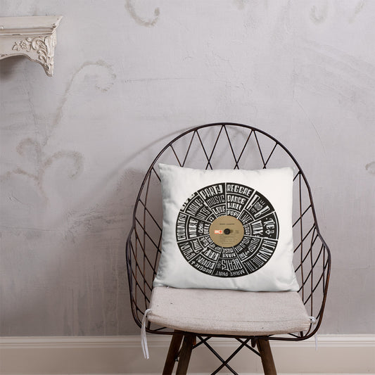 Hand Lettered music genres on Random Country music record - Pillow