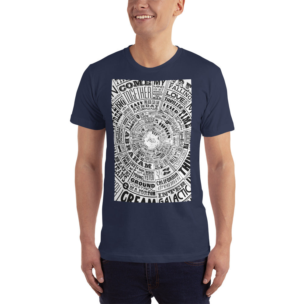 Musical Type wheel Design - Men's T-Shirt