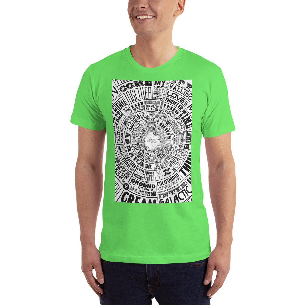 Musical Type wheel Design - Men's T-Shirt