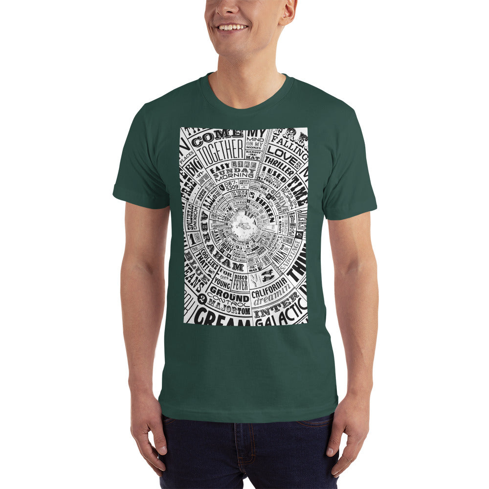 Musical Type wheel Design - Men's T-Shirt