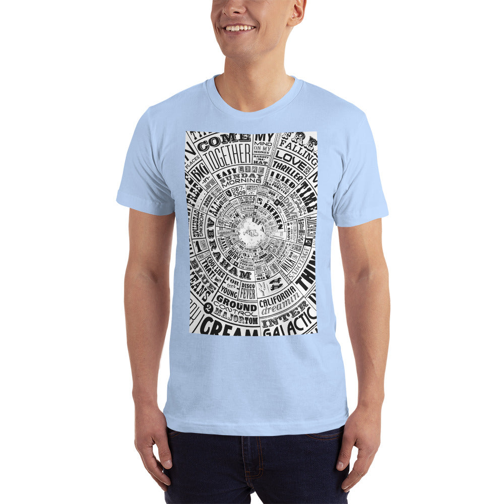 Musical Type wheel Design - Men's T-Shirt