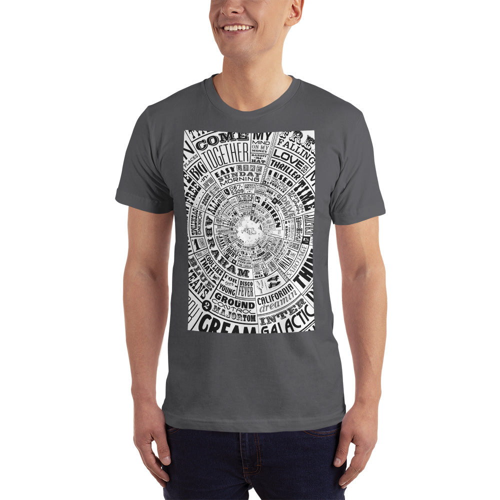 Musical Type wheel Design - Men's T-Shirt