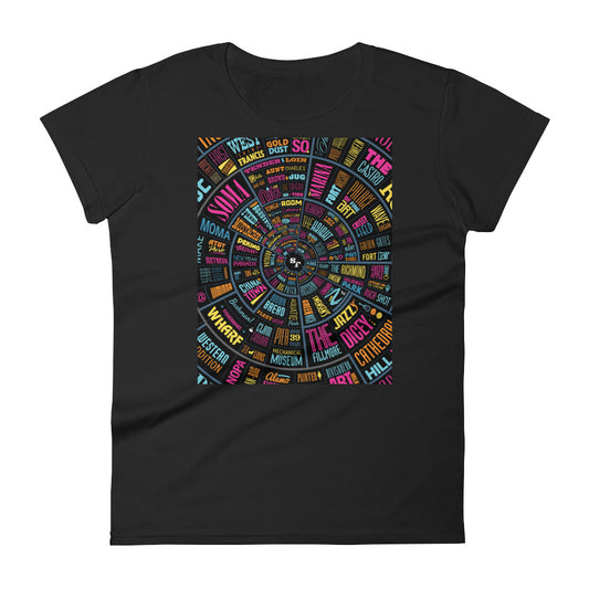 Women's short sleeve t-shirt - SF type wheel design