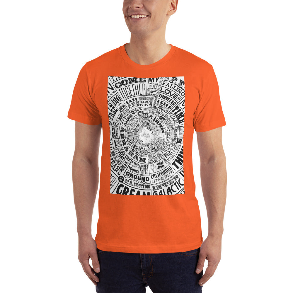Musical Type wheel Design - Men's T-Shirt