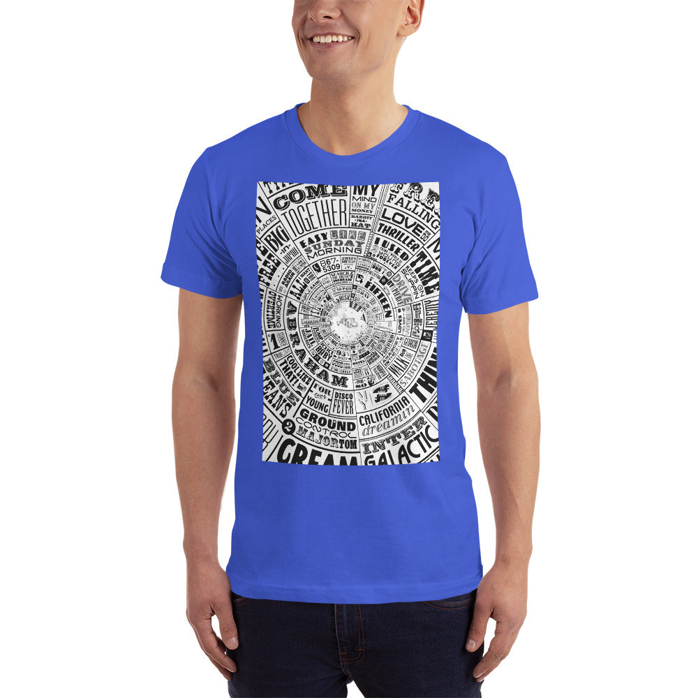Musical Type wheel Design - Men's T-Shirt