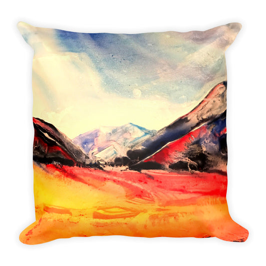 Water Color Landscape - Square Pillow