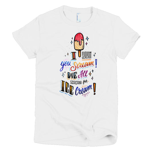 Women's t-shirt - I scream for ice-crea,