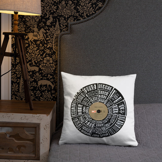 Hand Lettered music genres on Random Country music record - Pillow