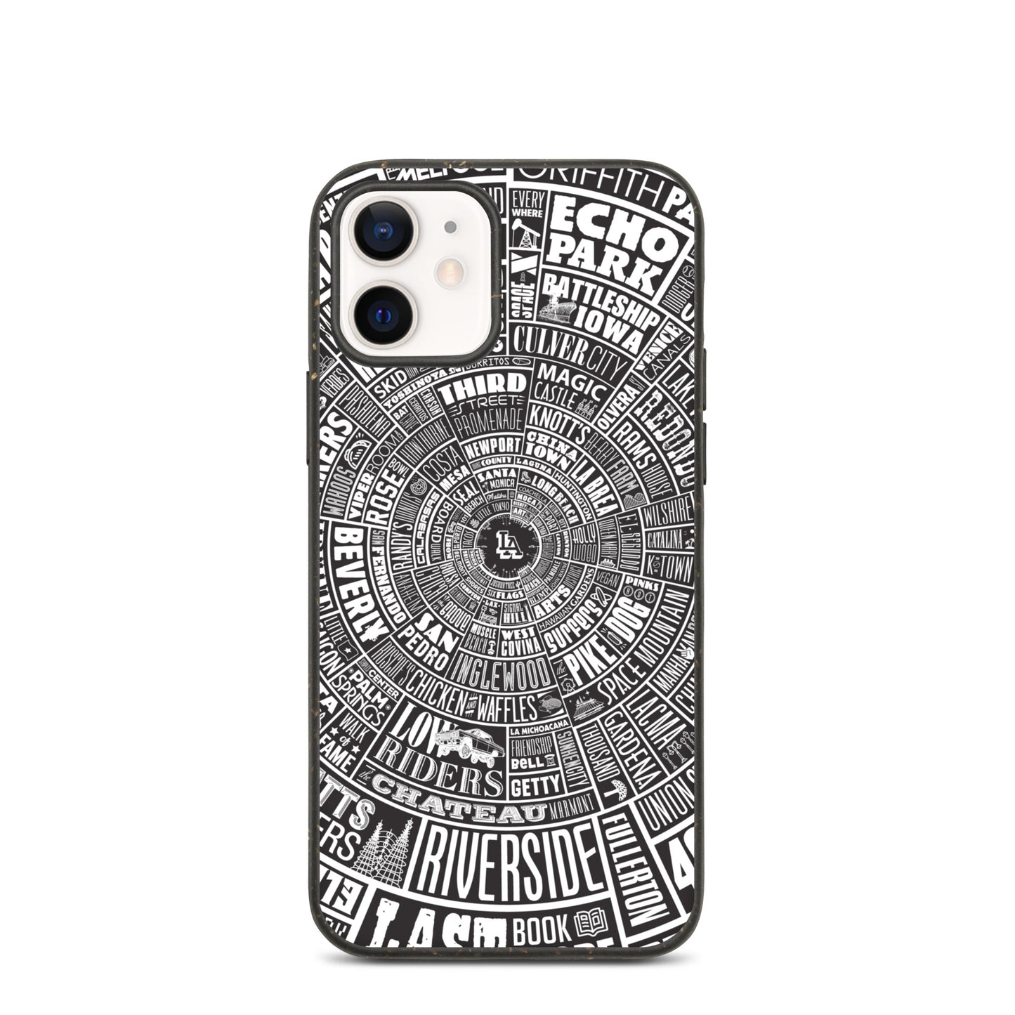 Los Angeles Type Wheel - Iphone Case - Black Bkg