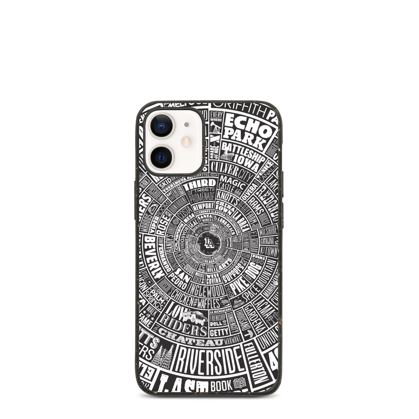 Los Angeles Type Wheel - Iphone Case - Black Bkg