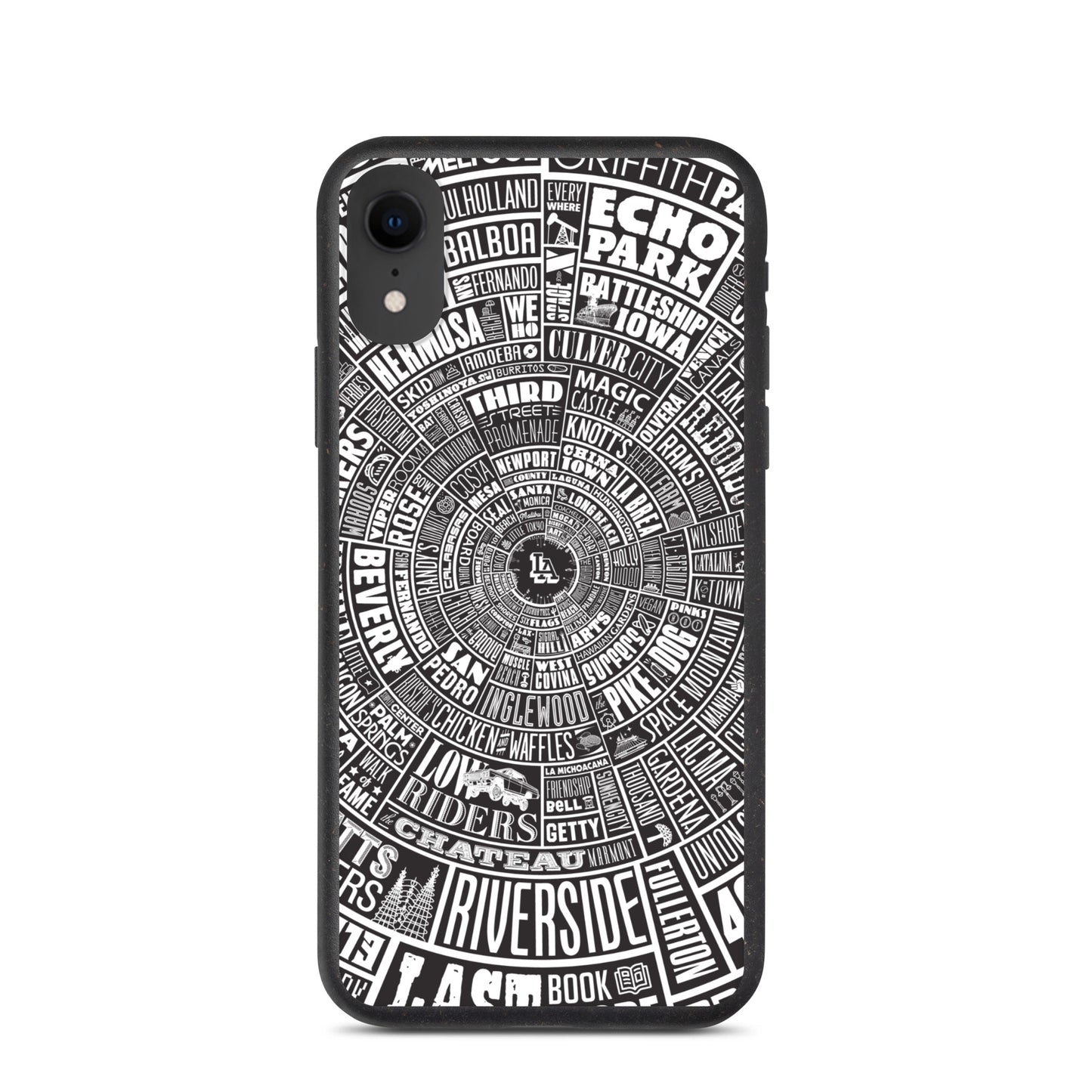 Los Angeles Type Wheel - Iphone Case - Black Bkg