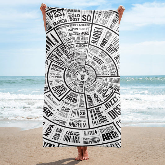 San Francisco Type Wheel - Beach Towel