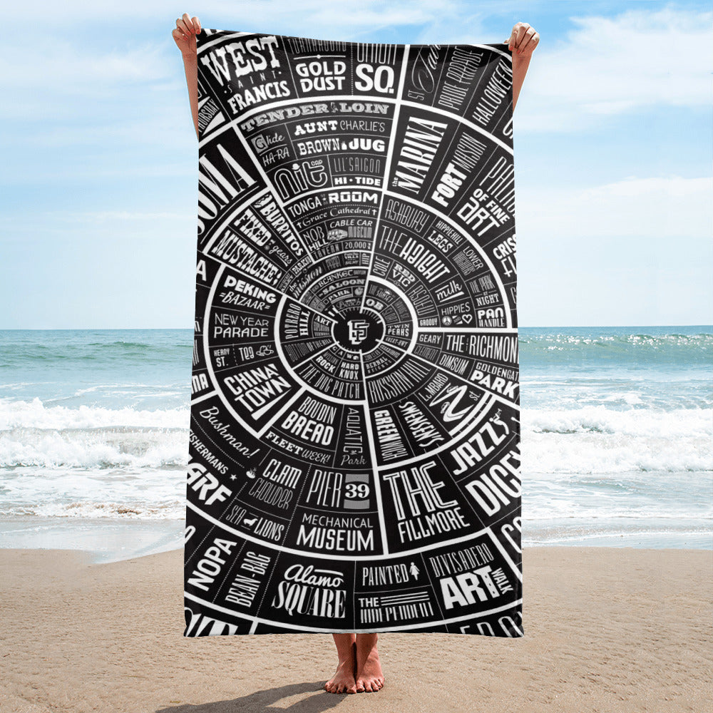 San Francisco Type Wheel - Beach Towel