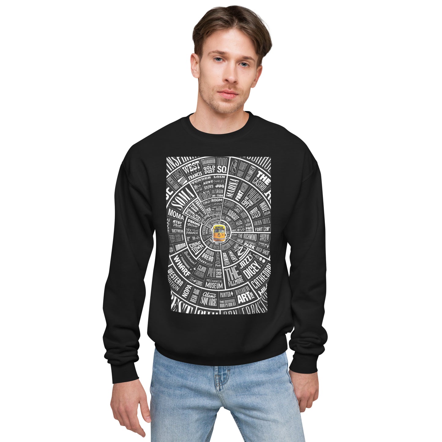 San Francisco Type Wheel - Sweater - Black