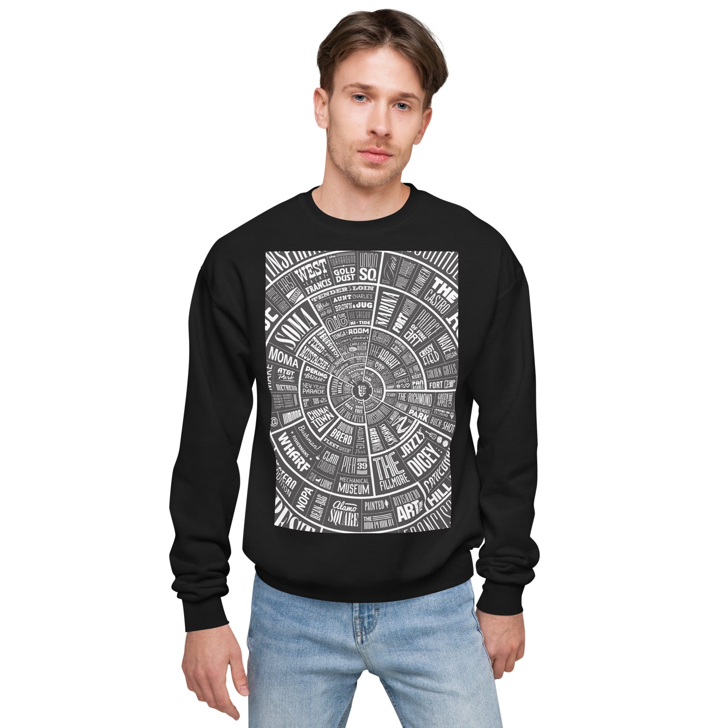 San Francisco Type Wheel - Sweater - Black