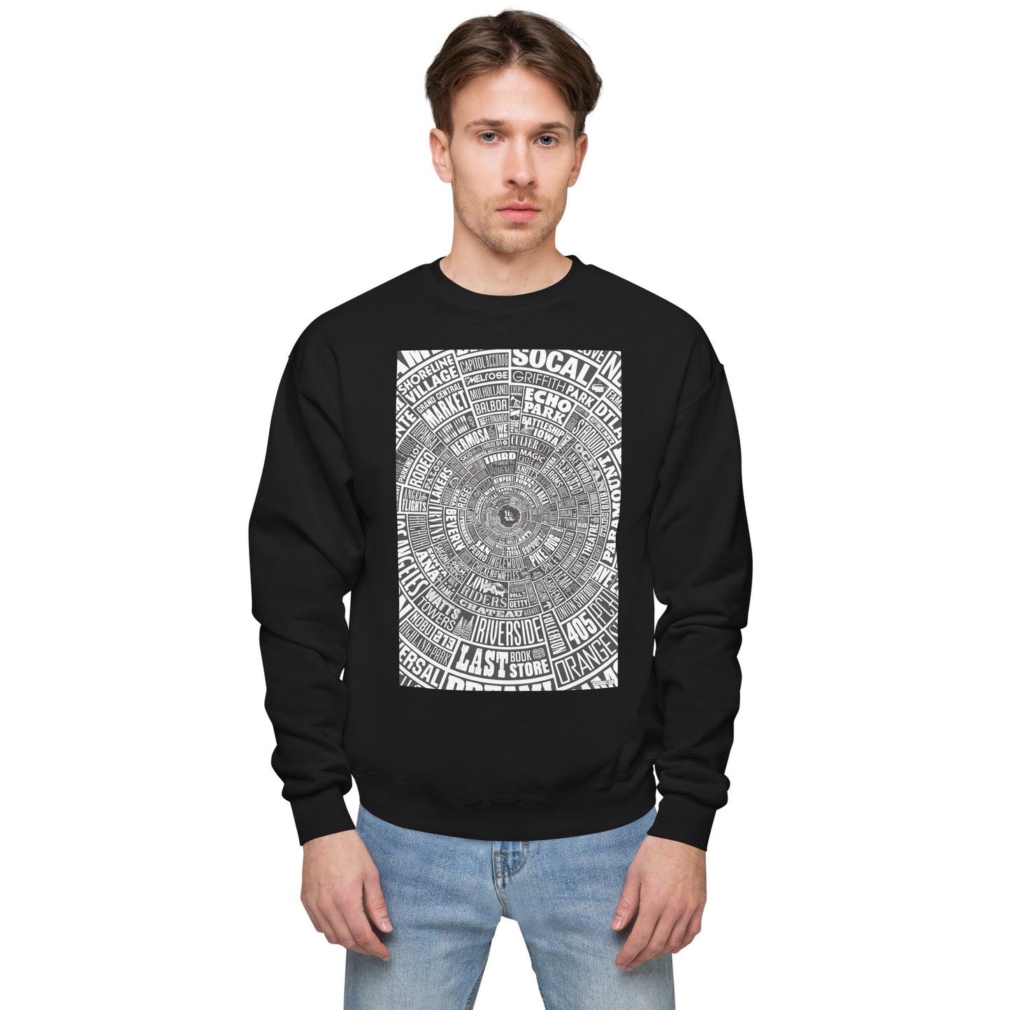 Los Angeles Type Wheel - Sweater -BLACK
