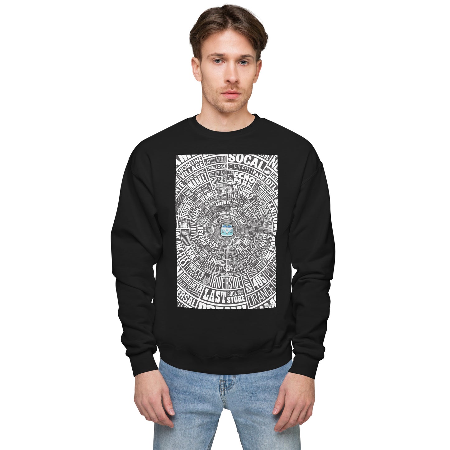 Los Angeles Type Wheel - Sweater - Black
