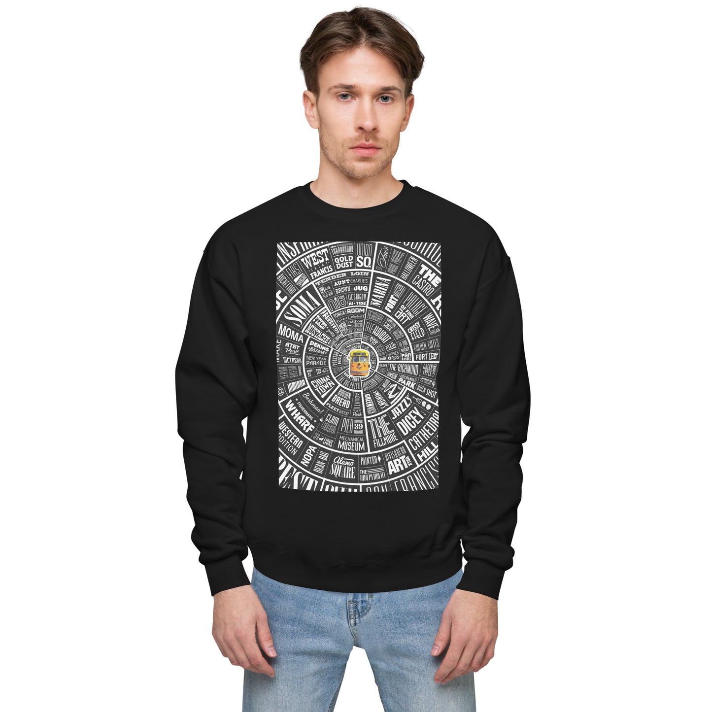 San Francisco Type Wheel - Sweater - Black