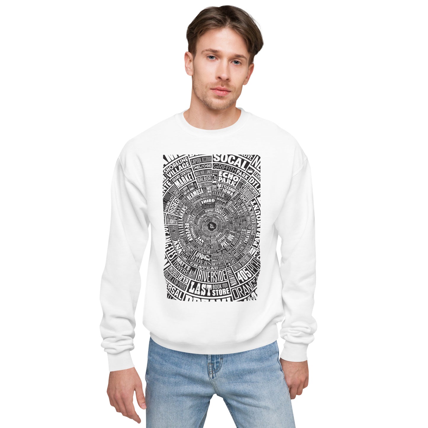 Los Angeles Type Wheel - Sweater -BLACK