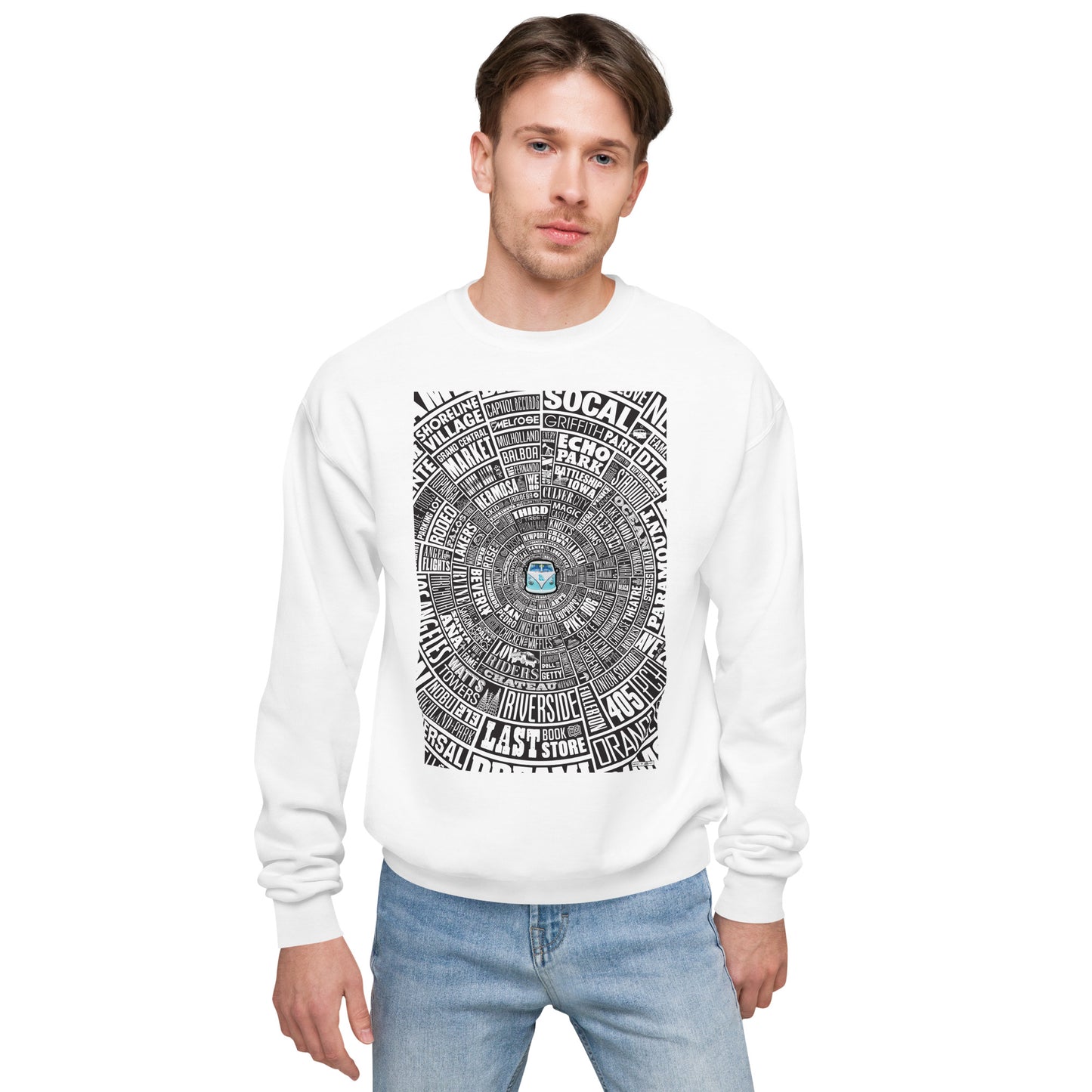 Los Angeles Type Wheel - Sweater - Black